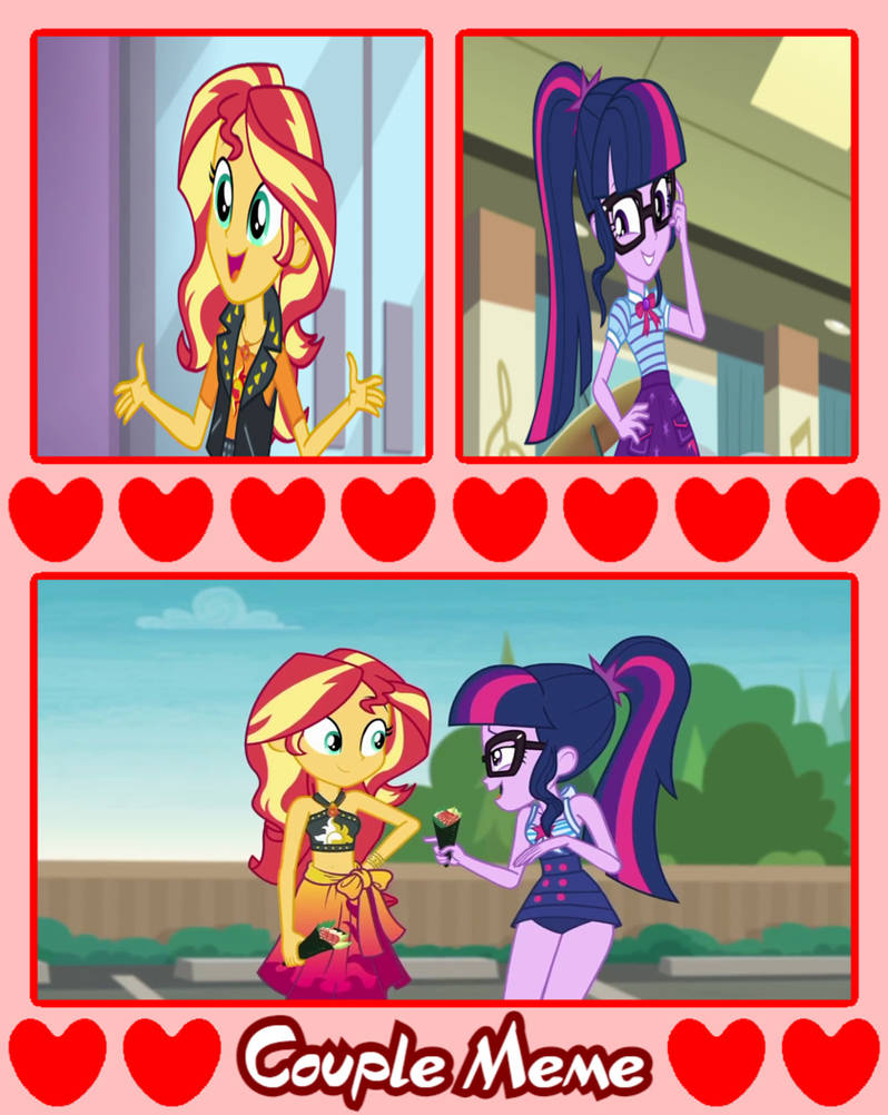 Sunset Shimmer x Sci-Twi Meme by GeoNonnyJenny on DeviantArt