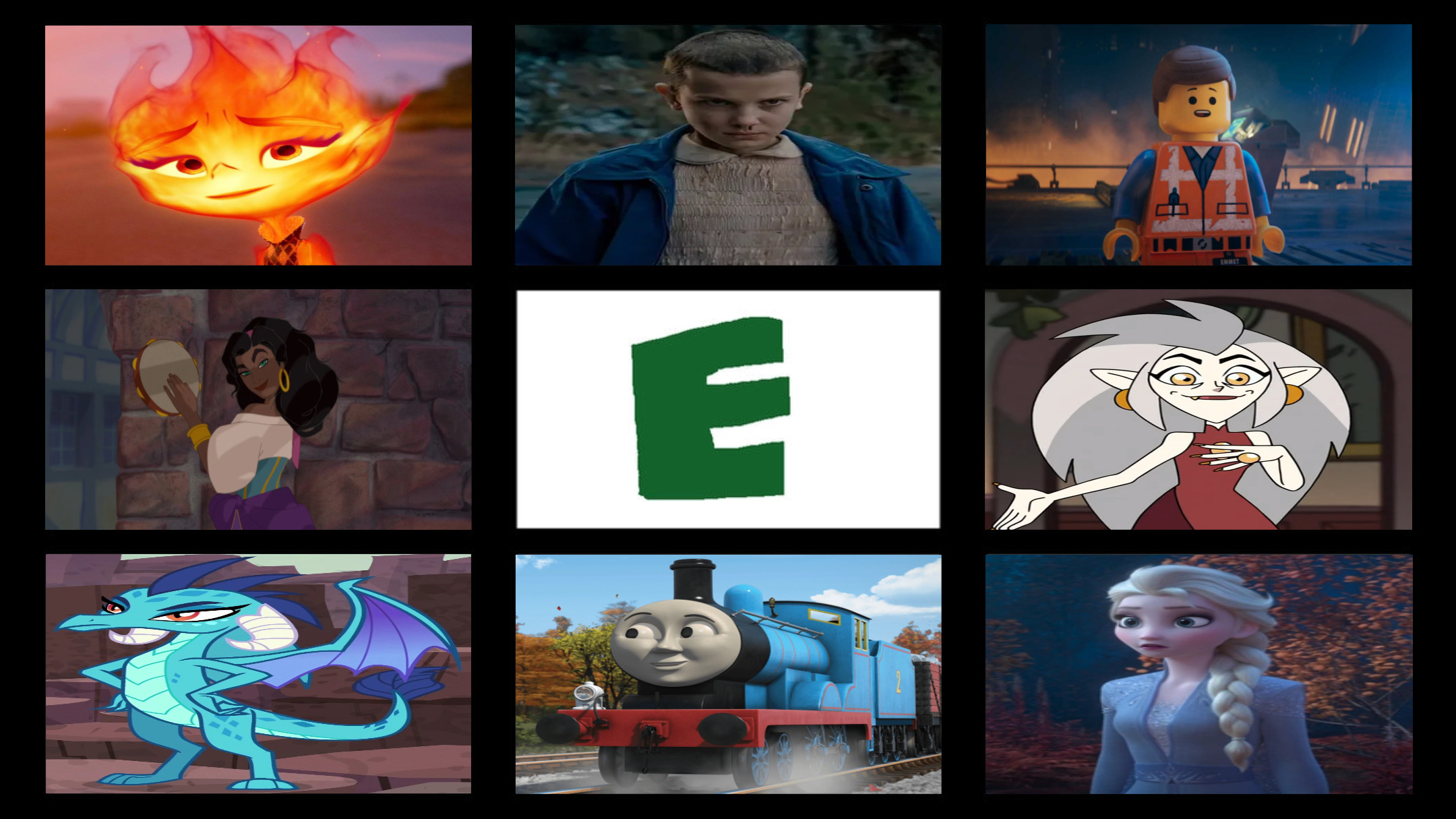 Favourite Letter E Characters by GeoNonnyJenny on DeviantArt