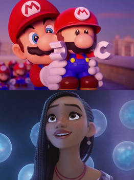 Mario Gives a Mini Mario to Asha