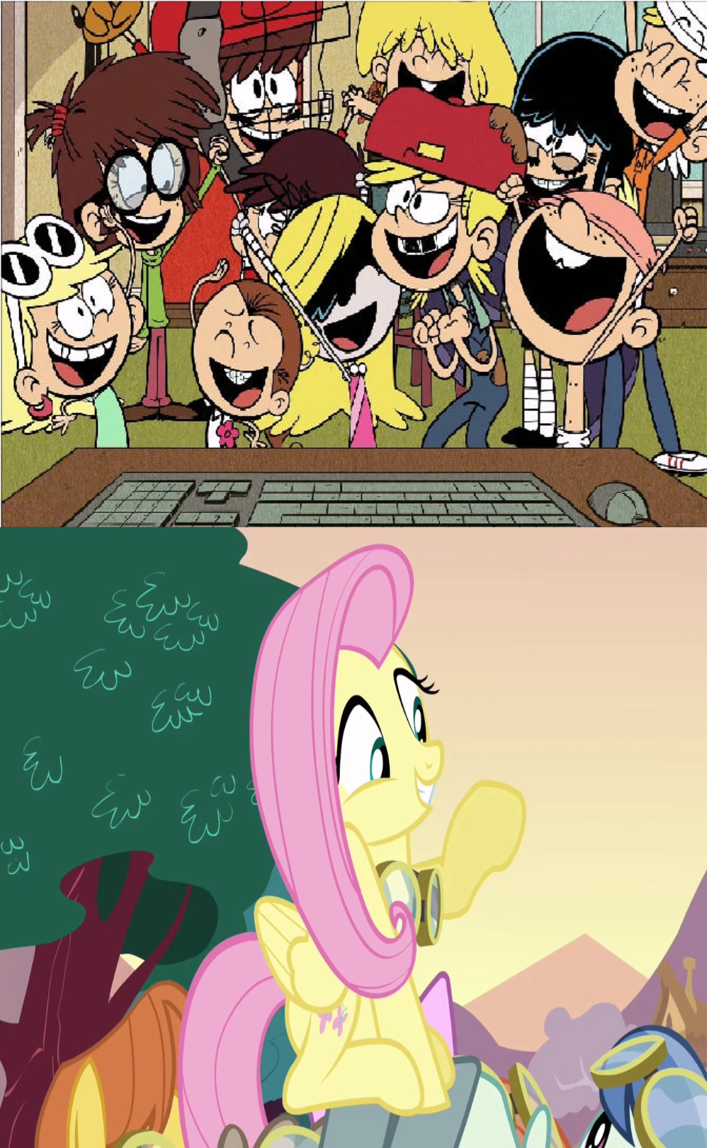 The Loud Siblings Cheers for Fluttershy