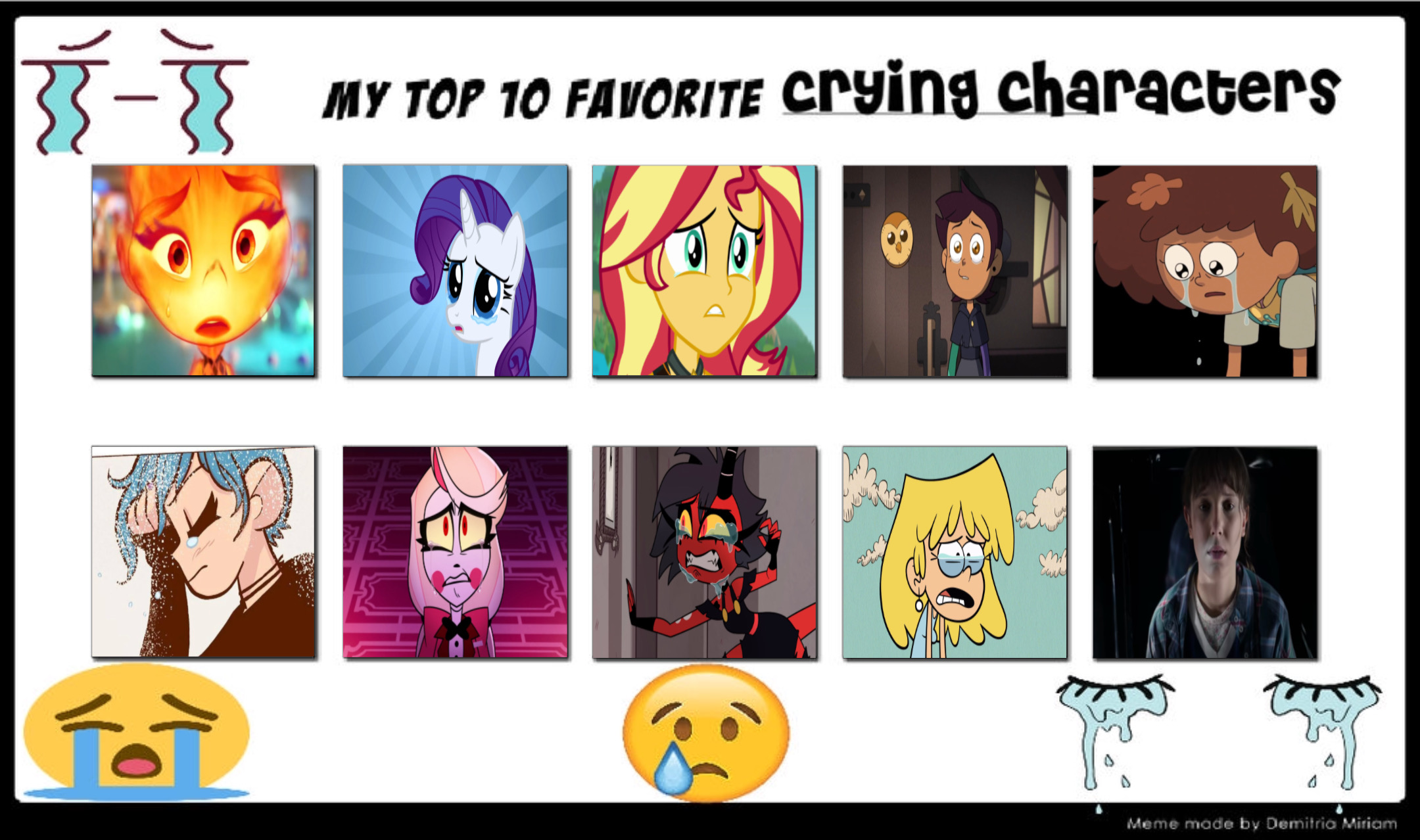 Top 10 Favourite Sad or Crying Female Characters by GeoNonnyJenny on ...