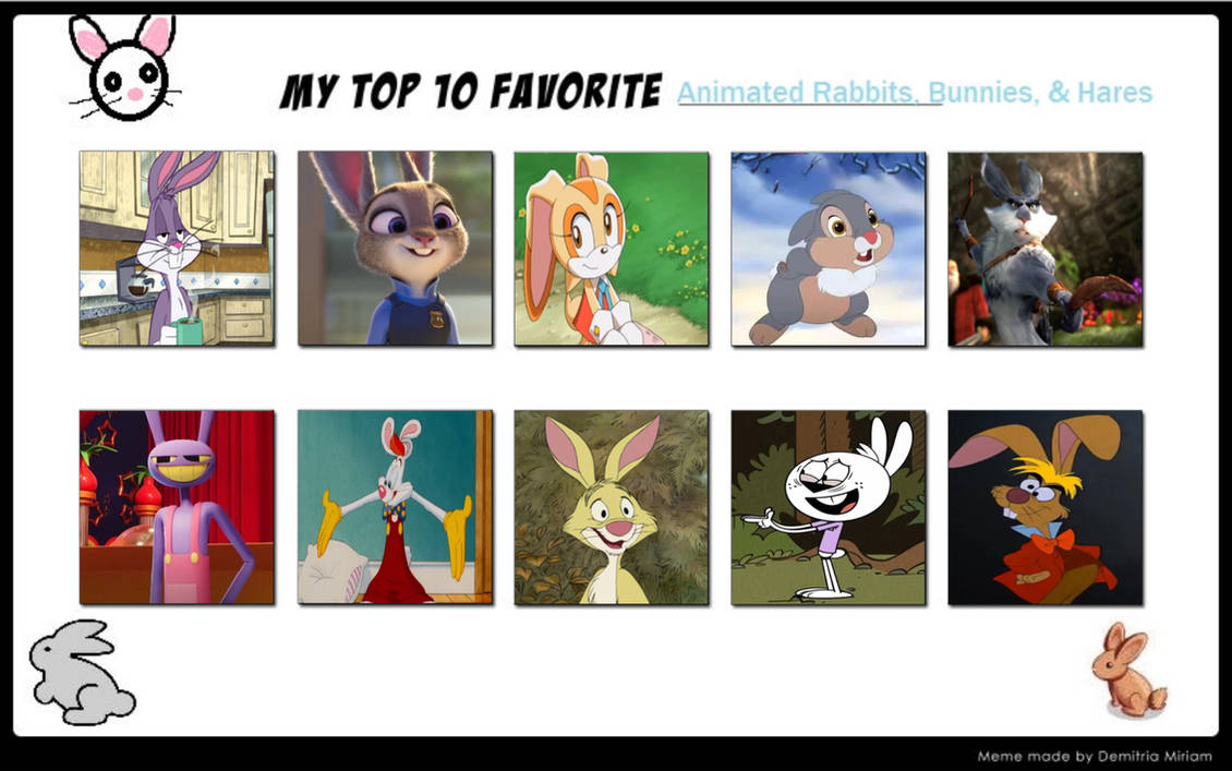 Top 10 Animated Rabbits by GeoNonnyJenny on DeviantArt