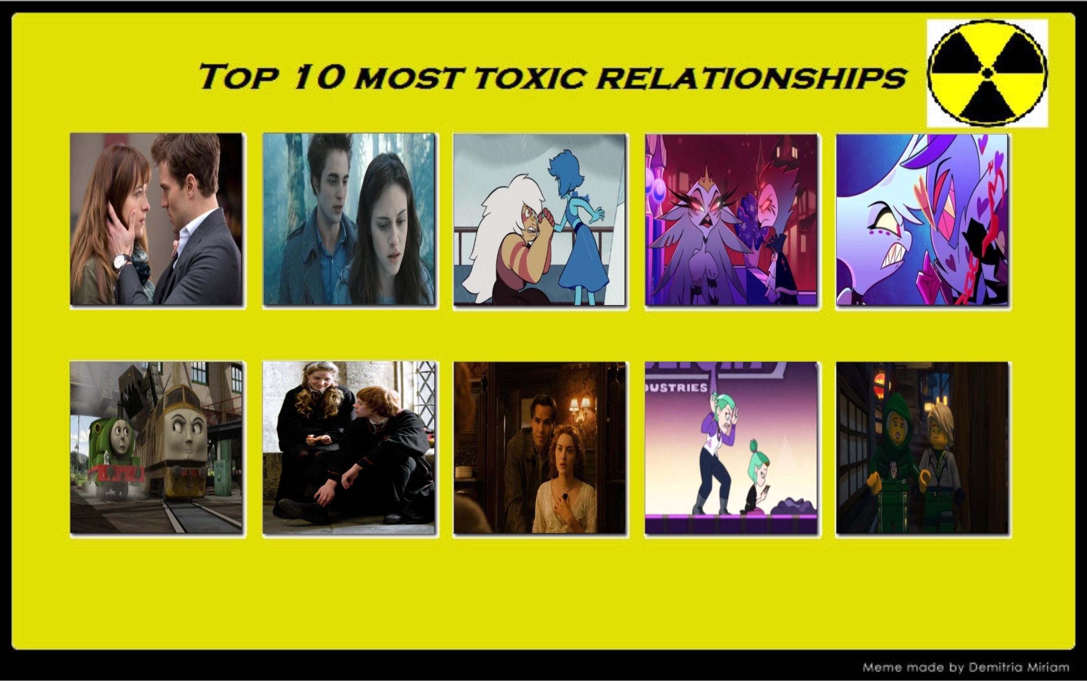 Less Toxic Cartoon Top 10 Most TOXIC Relationships by GeoNonnyJenny on DeviantArt