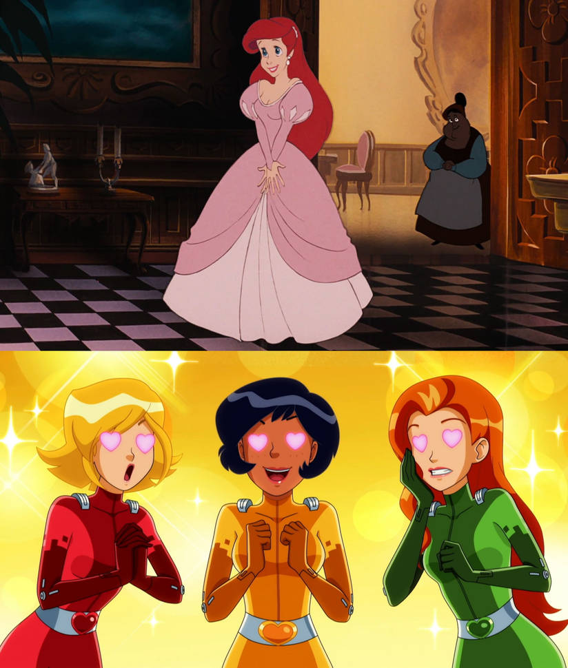 Clover, Alex and Sam Love Ariel's Pink Dress by DHBMUniverseFan06 on ...