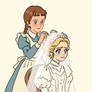 Trying My mom's bridal dress