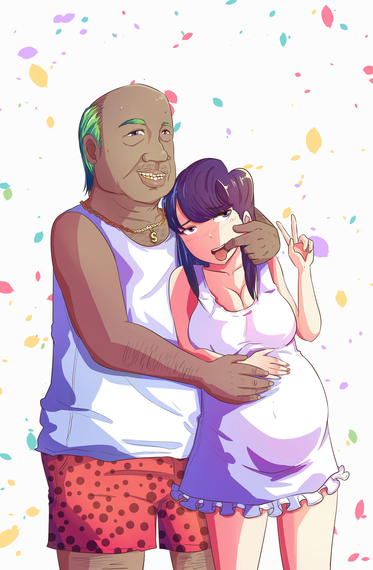 Ugly Bastard and Pregnant Komi-san by uzhiefreedom on DeviantArt