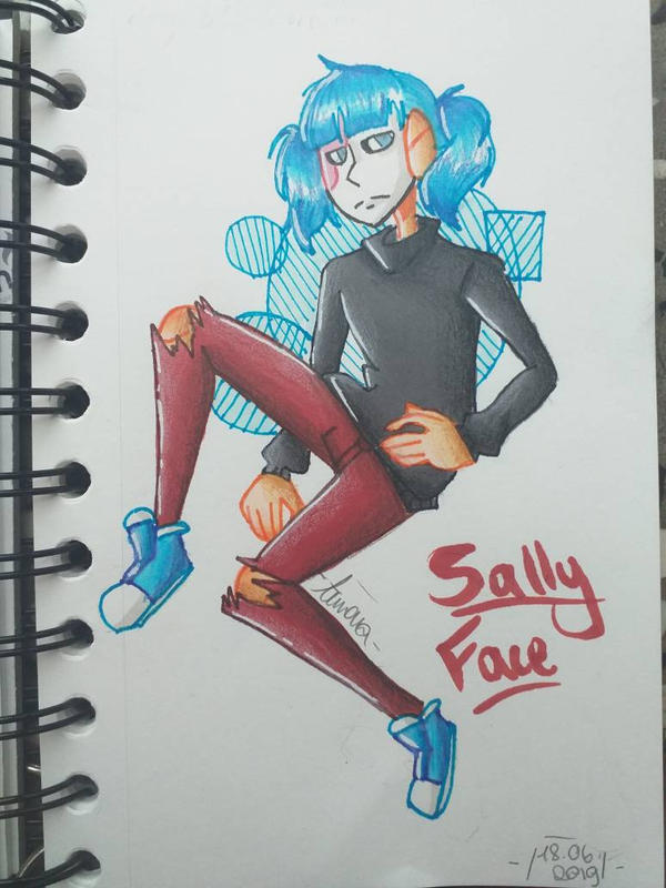 Sally Face Fan-Art! by xX-Colorfull-Aura-Xx on DeviantArt