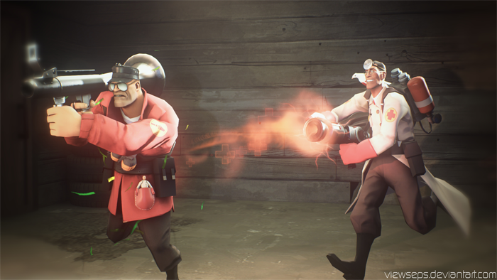 Team Fortress 2 (TF2) - Soldier en Medic