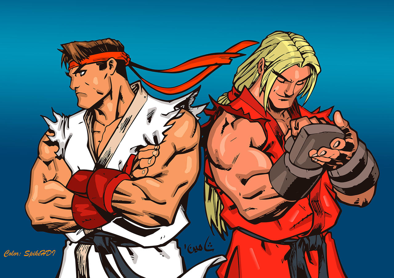 Ryu and Ken by SpikeHDI on DeviantArt