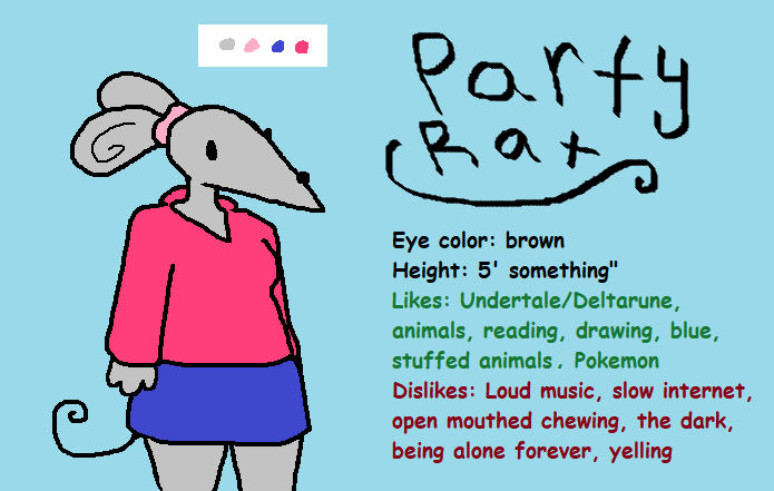 Self Insert Character Sheet by partyratspartyart on DeviantArt