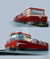 Retro Train Concept
