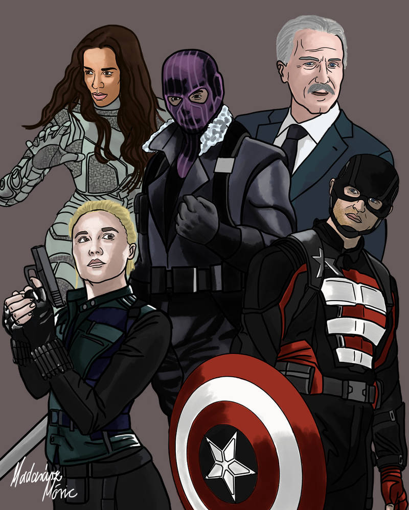 Fan made de quienes podrían ser los Thunderbolts en el UCM: General Ross, John Walker, Yelena Belova, Barón Zemo, Ghost