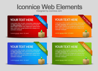 four colour web elements