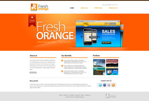 flesh orange portfolio web template