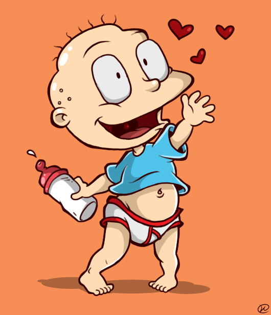 Tommy Pickles and flying hearts