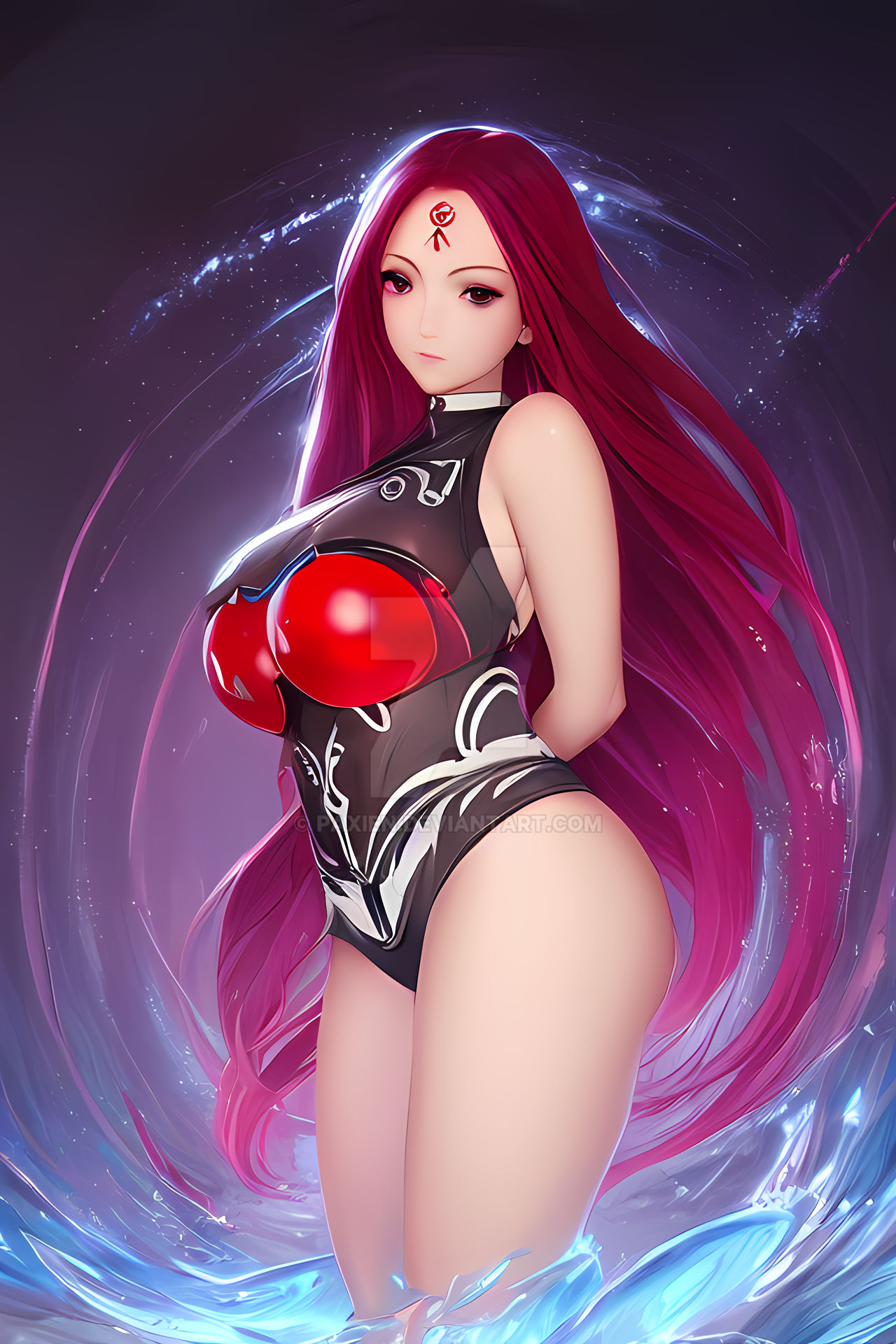 An Anime Art Of Beautiful Curvy Girl With White Gi by Paxien on DeviantArt