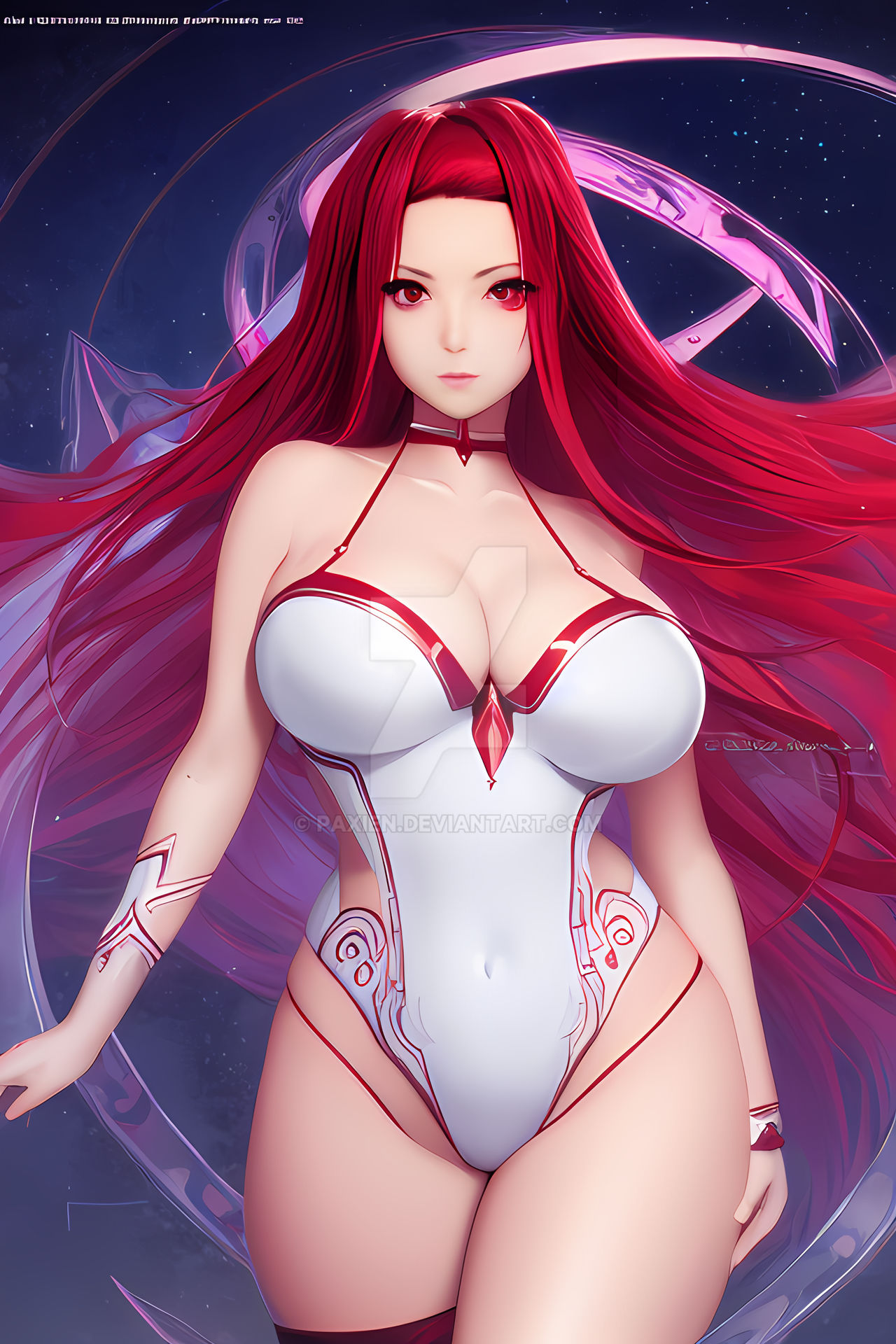 An Anime Art Of Beautiful Curvy Girl With White Gi by Paxien on DeviantArt