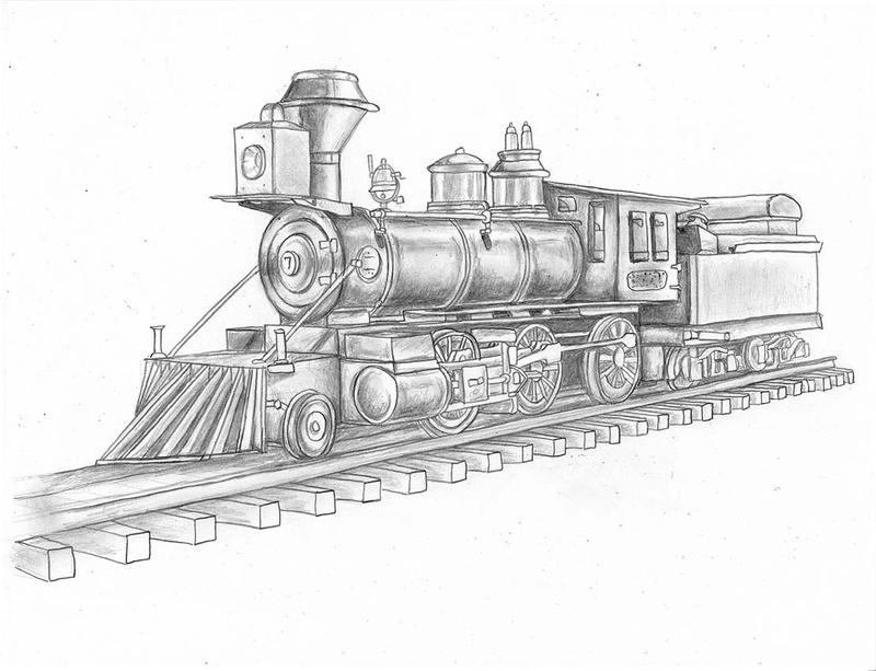 Traditional Train drawing!! by Halasaar01 on DeviantArt