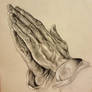Big Ass Praying hands! 18 x 24 inch Toned Paper