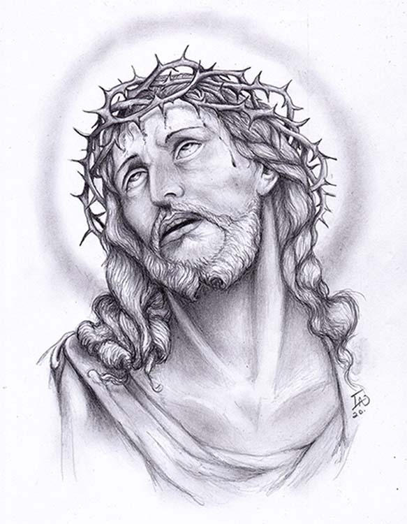 Traditional Drawing of Jesus! by Halasaar01 on DeviantArt