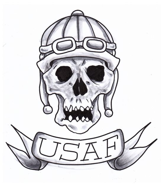 Traditional Pilot Skull Tattoo Design! by Halasaar01 on DeviantArt Traditional Pilot Skull Tattoo Design! by Halasaar01 on DeviantArt