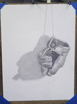 Hockey Glove Pencil Still Life