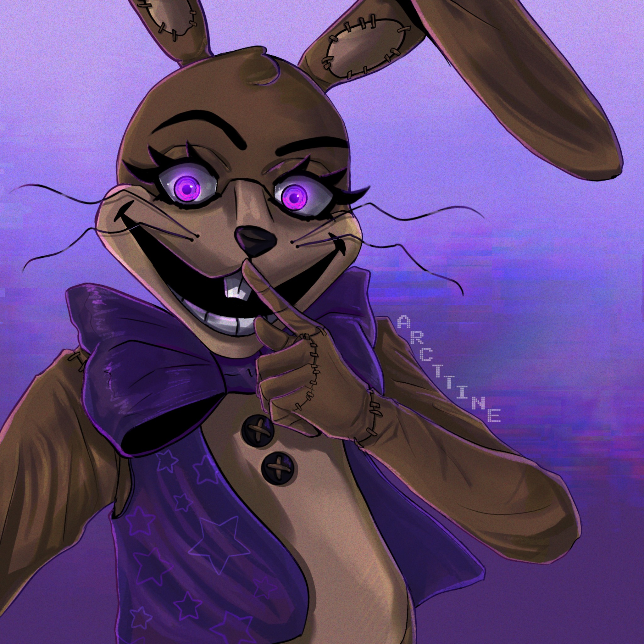 FNaF/ Glitchtrap fanart by Arcttine on DeviantArt