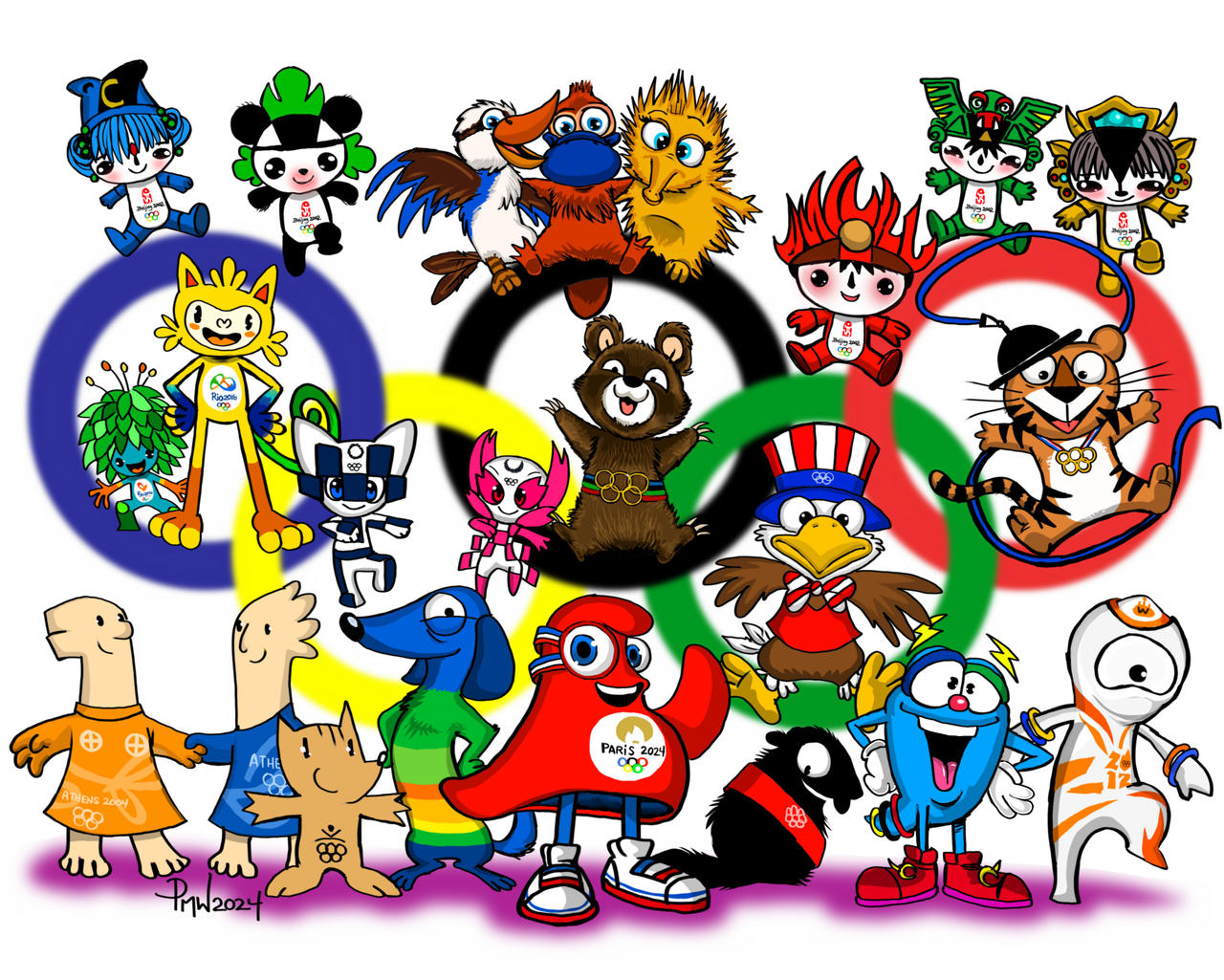 Summer Olympic Mascots By Painsmash On DeviantArt summer-olympic-mascots-by-painsmash-on-deviantart