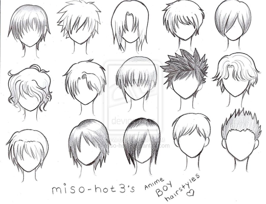 Anime Boy Hairstyles By Pmtrix On Deviantart