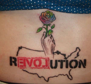 Ron Paul Revolution Tattoo