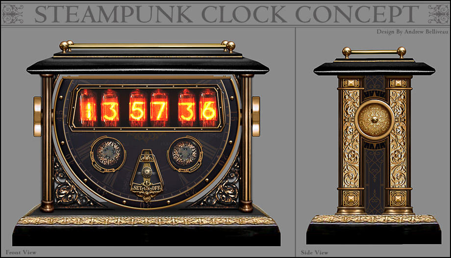 Steampunk Clock Concept by Anderin on DeviantArt