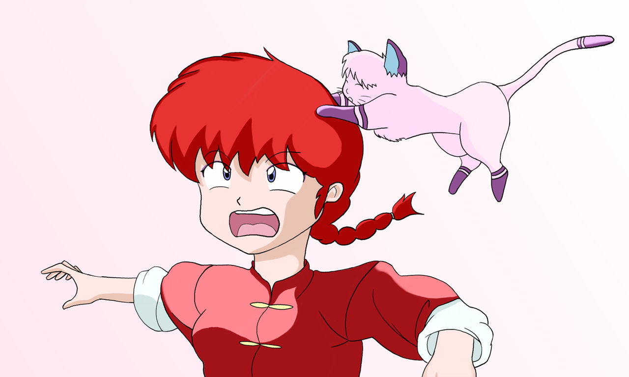 Female Ranma and Cat Shampoo by ScarletToSnow on DeviantArt