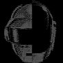 daft punk, ascii animated.