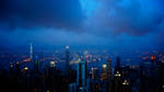 hong kong at night by enunciator-of-chaos