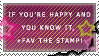 If youre happy - Stamp