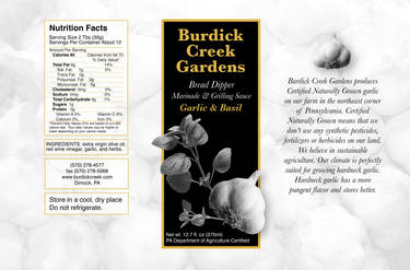 Burdick Creek Gardens Label 3