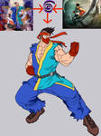 Kid muscle fused with Ryu  by Galahound19