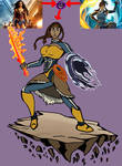 Wonder woman fused with Avatar korra by Galahound19