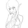 .:Elven Beauty:. -lineart-