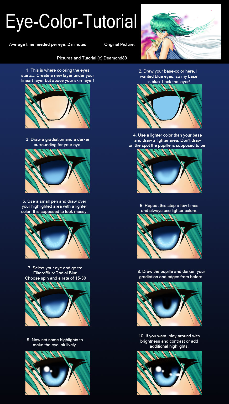 Coloring Eyes-Tutorial