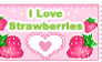 I Love Strawberries Stamp