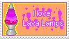 I Love Lava Lamps- Stamp