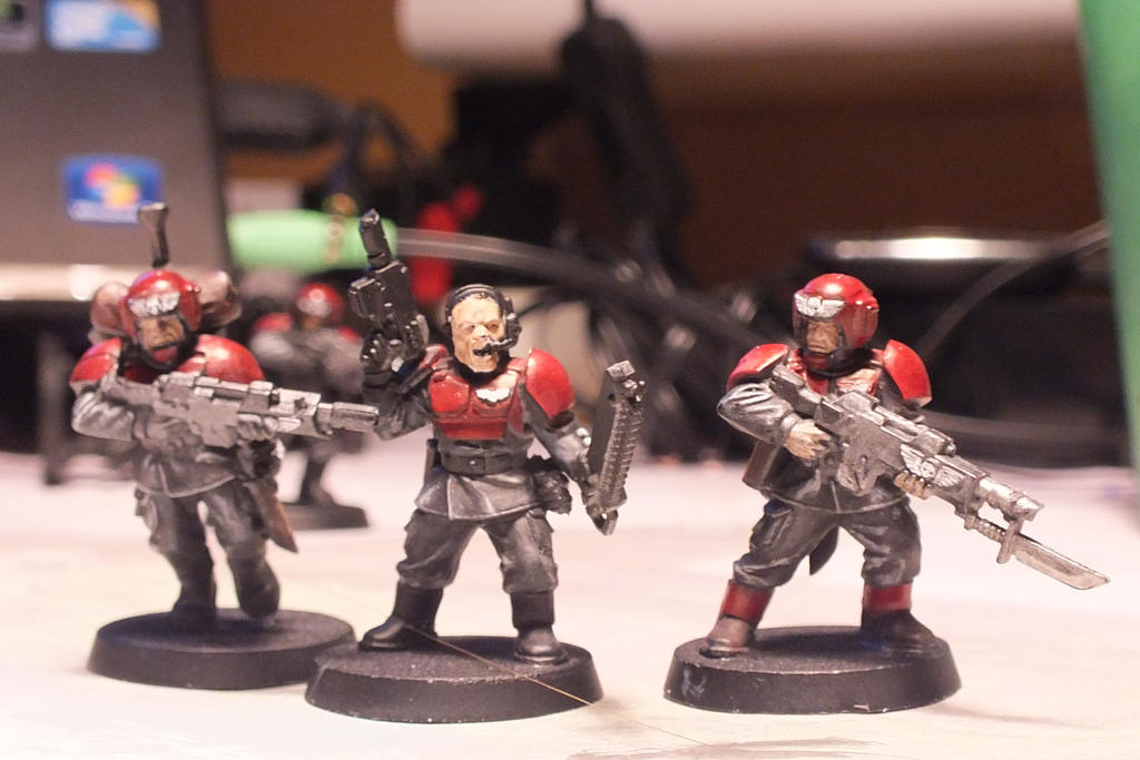 Cadian Conscript Model Cadian models, II Red soldiers + sergeant by lewtrocki on DeviantArt