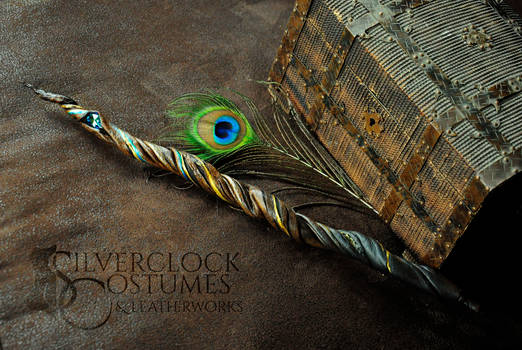TWISTED MAGIC WAND - druid rod of leather for sale