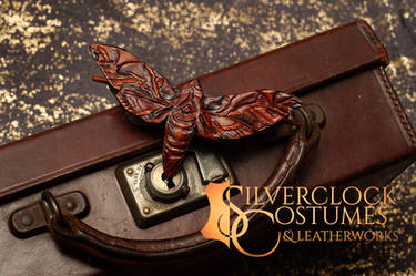 HAWKMOTH HAIRPIN -Leatherwork for sale