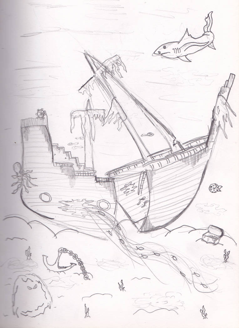 Sunken Ship Sketch By Pogo Penguin 79 On Deviantart