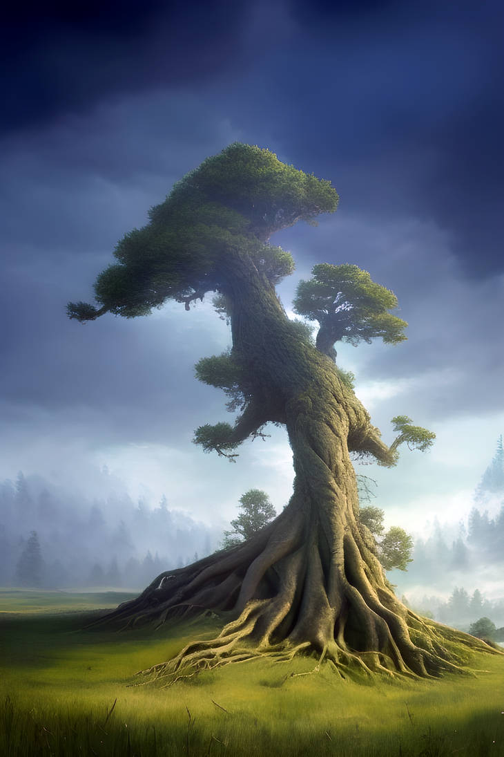 Very-complex-trees-with-huge-roots-on-a-green-mead by Hypnoshot on ...