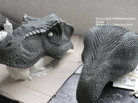 T rex bust 1:4 scale Molding WIP