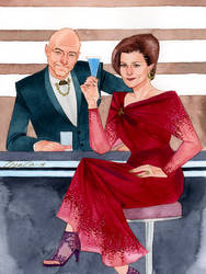 Captain Picard and Captain Janeway