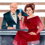 Captain Picard and Captain Janeway